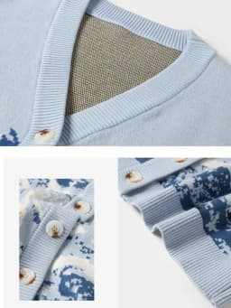 Winter Cardigan for Women 2026 Designer Knitted Sweater Coat Female New Fashion Printing Thick V-neck Casual Oversize Jumpers