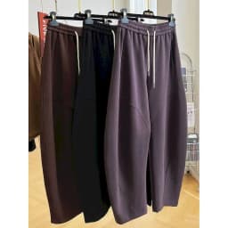 Solid Lantern Pants Women Vintage Trousers Korean Style Casual Vintage Elastic Waist Drawstring Loose Streetwear Women Clothing