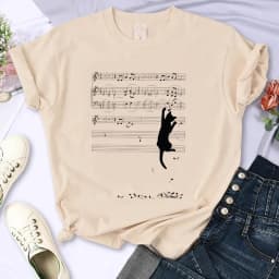 Y2k 90s Cute Cat Shirt Women Funny Cartoon T Shirt Harajuku Graphic Ulzzang T-shirt Aesthetic Tshirt Top Tee Female T-shirts