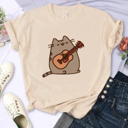 Y2k 90s Cute Cat Shirt Women Funny Cartoon T Shirt Harajuku Graphic Ulzzang T-shirt Aesthetic Tshirt Top Tee Female T-shirts