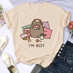 Y2k 90s Cute Cat Shirt Women Funny Cartoon T Shirt Harajuku Graphic Ulzzang T-shirt Aesthetic Tshirt Top Tee Female T-shirts