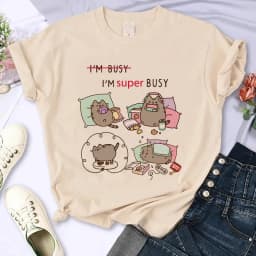 Y2k 90s Cute Cat Shirt Women Funny Cartoon T Shirt Harajuku Graphic Ulzzang T-shirt Aesthetic Tshirt Top Tee Female T-shirts