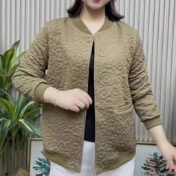 Middle-aged Elderly Women New Cardigan Jackets, Mother Spring Autumn Leisure Western-style Loose And Slim Baseball Uniform Tops.