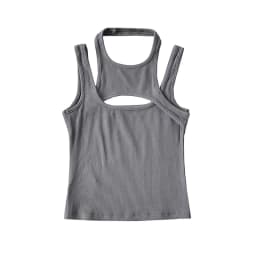 Asymmetrical Crop Top y2k E-girl Hollow Out Knitted Corset Top Sleeveless O Neck Mini Vest Basic Casual Sporty  Summer