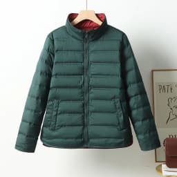 Woman Winter Fashion Stand Collar Jacket Ultra Light Down Seamless Coat Windbreaker Outwear Upper