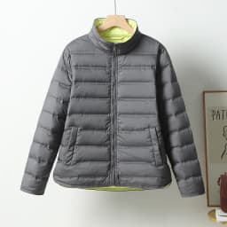 Woman Winter Fashion Stand Collar Jacket Ultra Light Down Seamless Coat Windbreaker Outwear Upper