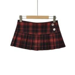 Summer Mini Skirts For Woman Korean Fashion Red Plaid Skirts Women Y2k Skirts Pleated Pleated Skirts Vintage Preppy Style