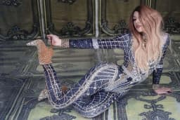 Fashion Rhinestones Jumpsuit Crystal Pearl Sexy Women Jumpsuits Spandex Party Nightclub Birthday Pole Dance Singer Stage Costume