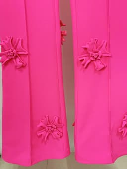 HIGH STREET Newest 2026 Designer Fashion Trousers Women Flowers Appliques Pants