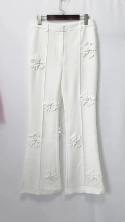 HIGH STREET Newest 2026 Designer Fashion Trousers Women Flowers Appliques Pants