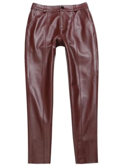 Women's Genuine Sheepskin Ankle-Length Pencil Pants OL Casual Leather Trousers for Spring And Autumn