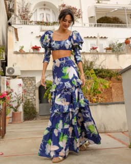 2026 Summer New 2/3 Pieces Skirt Sets Long Skirt With Top V-neck Women's Dress High Waist Split Dresses Beach Outing Sundress