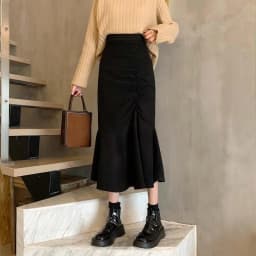 Lucyever Fashion High Waist Midi Skirts for Women 2025 Spring Slim Fit Hip Mermaid Skirt Woman Korean Ruffles Brown Skirts 2XL