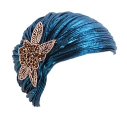 Fashion Women Gold Silver Diamond Jewelry Turban Cap Muslim Glitter Hijab Bonnet Pleated India Caps Ladies Hair Accessories Hat