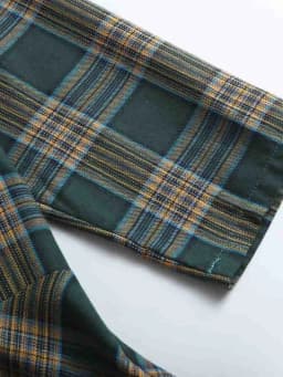 Tonval Turn-down Collar Button Up Green Plaid 2022 Autumn Winter Clothes Dresses Vintage Robe Women Elegant Swing Dress Retro