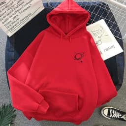 The New 8 Colors Sweatshirts Velvet Winter Women's Cute Saturn Printing Hooded Female 2020 Thicken Warm Hoodies Lady Autumn Tops