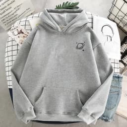 The New 8 Colors Sweatshirts Velvet Winter Women's Cute Saturn Printing Hooded Female 2020 Thicken Warm Hoodies Lady Autumn Tops