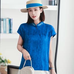Summer Women Clothing Tops Embroidery Simulation Silk Improved Cheongsam Short Sleeve Chinese Style Plate Buckle Printed Shirt