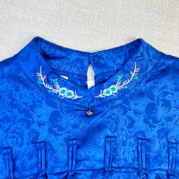 Summer Women Clothing Tops Embroidery Simulation Silk Improved Cheongsam Short Sleeve Chinese Style Plate Buckle Printed Shirt