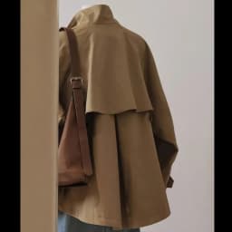 Female Double Layered Collar Trench Coat 2026 Autumn New Women's Color Contrast Design Sense Fashionable And Jacket With Lining