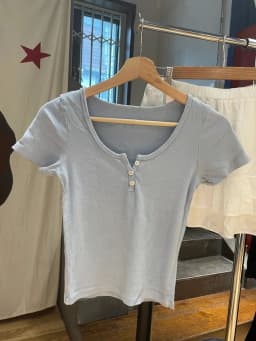 Three Buttons Creamy Yellow Cute T-Shirts Women 2023 Summer O-Neck Soft Cotton Short Sleeve Slim Tees Y2k Sweet Girl Crop Tops