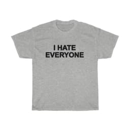 I Hate Everyone Letters Retro Harajuku Vintage Oversized T Shirt Street Summer Short Sleeve Casual Female T-shirts Y2k Clothes