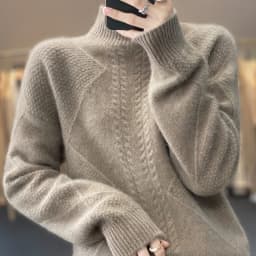 Half Turtleneck Sweater Women's Autumn Winter Casual Soft Solid Color Pullovers Korean Knitted Jumper Female Thicken Sweaters