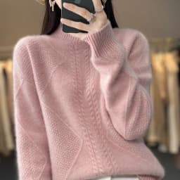 Half Turtleneck Sweater Women's Autumn Winter Casual Soft Solid Color Pullovers Korean Knitted Jumper Female Thicken Sweaters