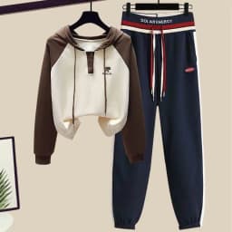 Spring and Autumn Sports Suit Women's 2023 New Korean Version Loose Age Reducing Top Slimming Casual Pants Two-piece Set