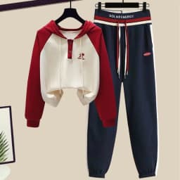 Spring and Autumn Sports Suit Women's 2023 New Korean Version Loose Age Reducing Top Slimming Casual Pants Two-piece Set