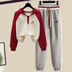 Spring and Autumn Sports Suit Women's 2023 New Korean Version Loose Age Reducing Top Slimming Casual Pants Two-piece Set