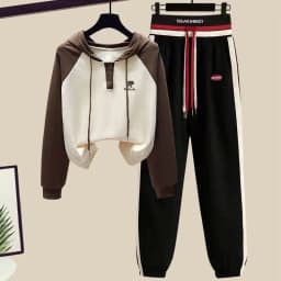 Spring and Autumn Sports Suit Women's 2023 New Korean Version Loose Age Reducing Top Slimming Casual Pants Two-piece Set