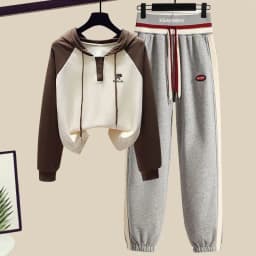 Spring and Autumn Sports Suit Women's 2023 New Korean Version Loose Age Reducing Top Slimming Casual Pants Two-piece Set