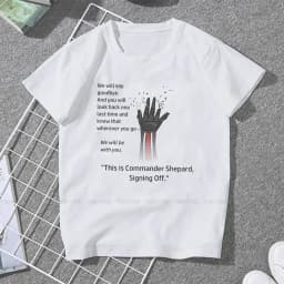 This is Commander Shepard Women Tshirts Mass Effect Game Gothic Vintage Female Clothing Large Cotton Graphic Clothes