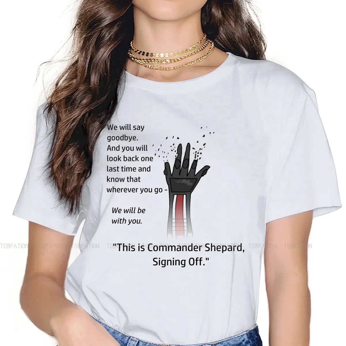This is Commander Shepard Women Tshirts Mass Effect Game Gothic Vintage Female Clothing Large Cotton Graphic Clothes