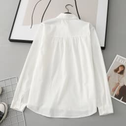 Autumn New Women Cotton White Shirts Heart Embroidered Full Sleeve Turn Down Collar Loose Blouse Casual Tops Spring T36310JC