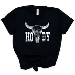 Retro Howdy Shirt Howdy Cow Skull T-Shirt Cowgirl Shirts Country Music Cowboy Western Tees Vintage Southern Style Country Tshirt