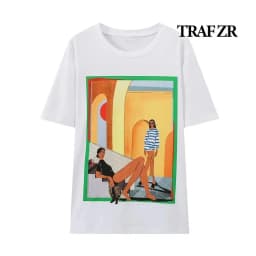 Women's Cotton T-shirt Summer 2025 High Quality Short Sleeve Tee Y2k Streetwear Fashion Shirts T Shirt Female Ladies Tops