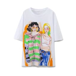 Women's Cotton T-shirt Summer 2025 High Quality Short Sleeve Tee Y2k Streetwear Fashion Shirts T Shirt Female Ladies Tops