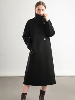 Pure Wool Trench Coat 100% Woolen Overcoat Dense Fabric New Women Turn-down Collar Handmade Long Coat Winter Jacket #20
