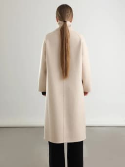 Pure Wool Trench Coat 100% Woolen Overcoat Dense Fabric New Women Turn-down Collar Handmade Long Coat Winter Jacket #20