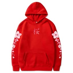 Japanese Blossom Sakura Graphic Hoodies Long Sleeve Winter Hooded Sweatshirts Casual Women/Men Comfortable Pullovers with Pocket