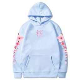 Japanese Blossom Sakura Graphic Hoodies Long Sleeve Winter Hooded Sweatshirts Casual Women/Men Comfortable Pullovers with Pocket