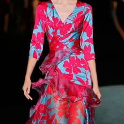 Fashion Elegant Red Floral Pattern Party Banquet Dress Women Boho Splicing Ruffle Maxi Dress Temperament Print Slim A-Line Dress