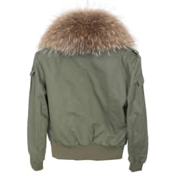 2026 NEW Maomaokong Women's Jacket Natural Raccoon Fur Collar Jacket Short Coat Slim Coat Women Bomber Parka
