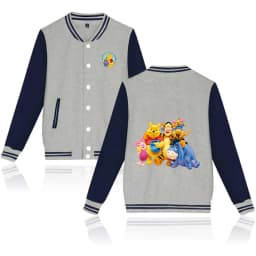 Winnie the Pooh Baseball Jacket Men Women Hip Hop Harajuku Jackets Streetwear Boys Girls Loose College Coats