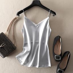 Summer Crop Top Women Camis Silk Satin Tank Top Women Camisole Sleeveless Vest Roupas Femin Cropped 2024 Cropped Top Binder Tran