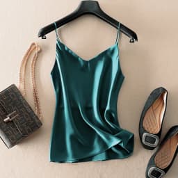 Summer Crop Top Women Camis Silk Satin Tank Top Women Camisole Sleeveless Vest Roupas Femin Cropped 2024 Cropped Top Binder Tran