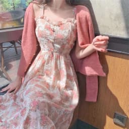 Women Summer Print Floral Midi Dress Vintage Franch Style Female Strapless Party Dress Casual Holiday Lady Boho Vestido