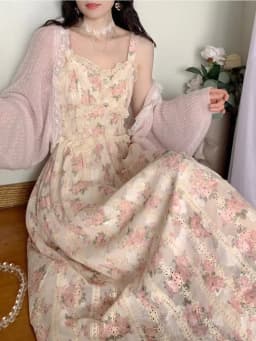 Women Summer Print Floral Midi Dress Vintage Franch Style Female Strapless Party Dress Casual Holiday Lady Boho Vestido